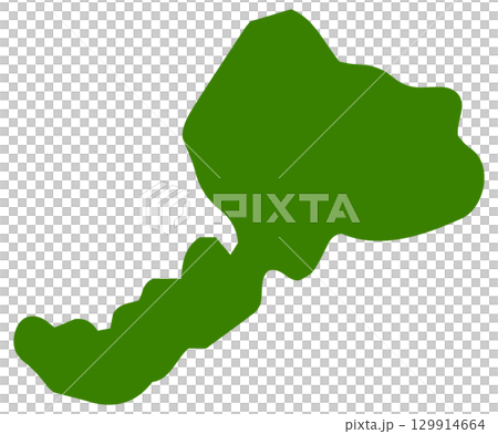 福井縣的手繪隨意地圖插圖 129914664
