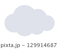 シンプルな雲の形のベクターイラストアイコン 129914687