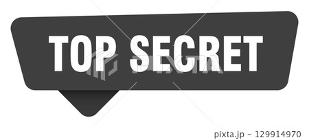 top secret black sign isolated on transpatent background. top secret sticker top secret black sign isolated on transpatent background. top secret sticker 129914970