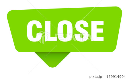 close green sign isolated on transpatent background. close sticker close green sign isolated on transpatent background. close sticker 129914994