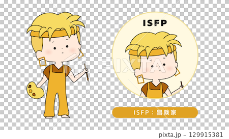 Illustration of MBTI personality type ISFP (Adventurer) character 129915381