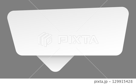 blank sign. blank white sticker isolated on gray background blank sign. blank white sticker isolated on gray background 129915428