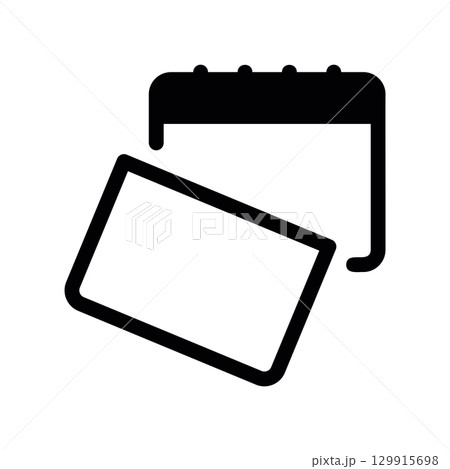 Simple black vector icon with a theme calendar 129915698