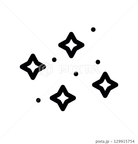 Simple black vector icon with a theme starry sky Simple black vector icon with a theme starry sky 129915754