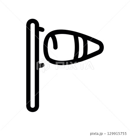 Simple black vector icon with a theme wind vane 129915755