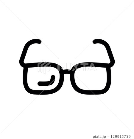 Simple black vector icon with a theme eyeglasses 129915759