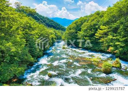 栃木県日光市　奥日光の竜頭の滝（上流） 129915787