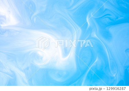 青と白の抽象水彩テクスチャ背景 129916287