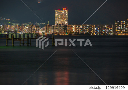 琵琶湖岸夜景 大津市 琵琶湖岸夜景 大津市 129916409