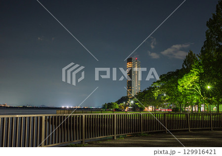 琵琶湖岸夜景 大津市 琵琶湖岸夜景 大津市 129916421