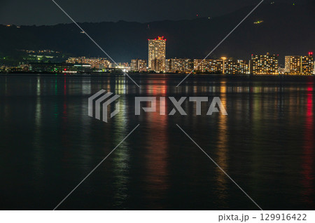 琵琶湖岸夜景　大津市 129916422