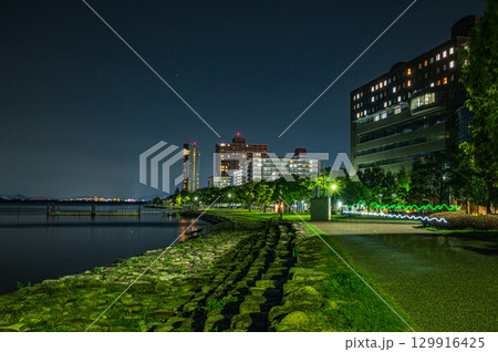 琵琶湖岸夜景 大津市 琵琶湖岸夜景 大津市 129916425