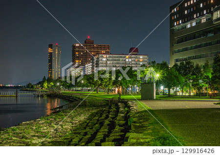 琵琶湖岸夜景 大津市 琵琶湖岸夜景 大津市 129916426