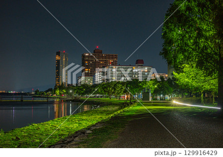 琵琶湖岸夜景　大津市 129916429