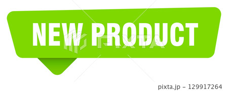 new product green sign isolated on transpatent background. new product sticker 129917264