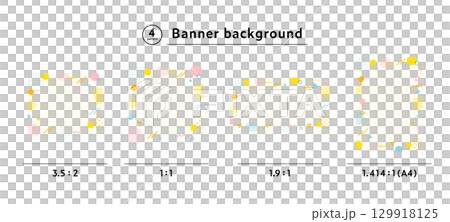 Memphis pattern, geometric pattern, abstract background frame illustration set, pop design, abstract 129918125