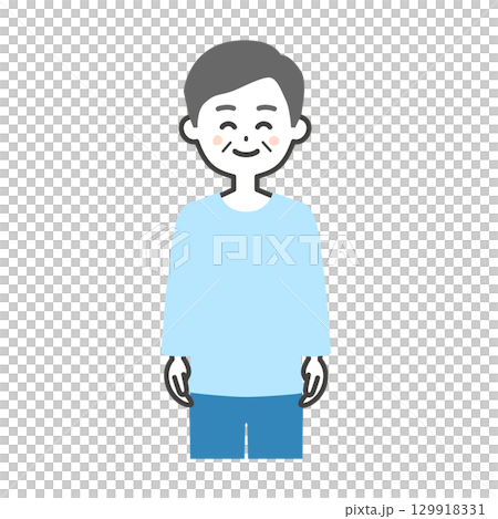 笑顔の年配の男性イラスト 笑顔の年配の男性イラスト 129918331