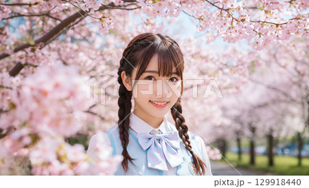 アイドルと桜 129918440