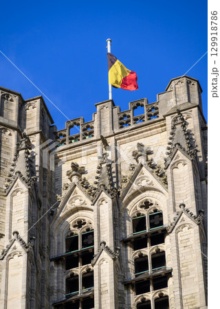 Roman Catholic Cathedral of St. Michael and St. Gudula in central Brussels, Belgium 129918786