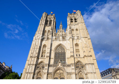 Roman Catholic Cathedral of St. Michael and St. Gudula in central Brussels, Belgium 129918789
