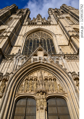 Roman Catholic Cathedral of St. Michael and St. Gudula in central Brussels, Belgium 129918792