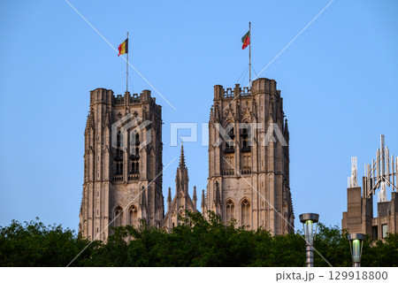 Roman Catholic Cathedral of St. Michael and St. Gudula in central Brussels, Belgium Roman Catholic Cathedral of St. Michael and St. Gudula in central Brussels, Belgium 129918800