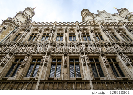 Town Hall of the City of Brussels on the Grand-Place Grote Markt central square of Brussels, Belgium 129918801