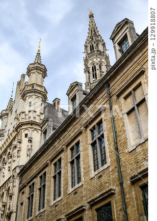 Town Hall of the City of Brussels on the Grand-Place Grote Markt central square of Brussels, Belgium 129918807