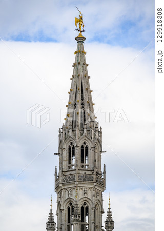 Town Hall of the City of Brussels on the Grand-Place Grote Markt central square of Brussels, Belgium 129918808