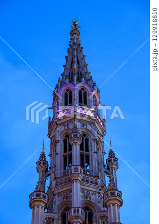 Town Hall of the City of Brussels on the Grand-Place Grote Markt central square of Brussels, Belgium 129918810