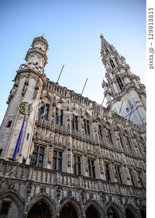 Town Hall of the City of Brussels on the Grand-Place Grote Markt central square of Brussels, Belgium Town Hall of the City of Brussels on the Grand-Place Grote Markt central square of Brussels, Belgium 129918815