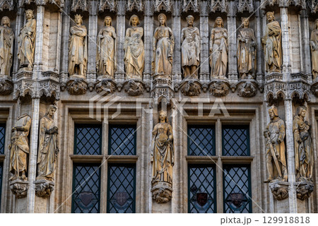 Town Hall of the City of Brussels on the Grand-Place Grote Markt central square of Brussels, Belgium 129918818