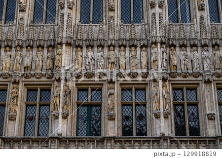 Town Hall of the City of Brussels on the Grand-Place Grote Markt central square of Brussels, Belgium 129918819