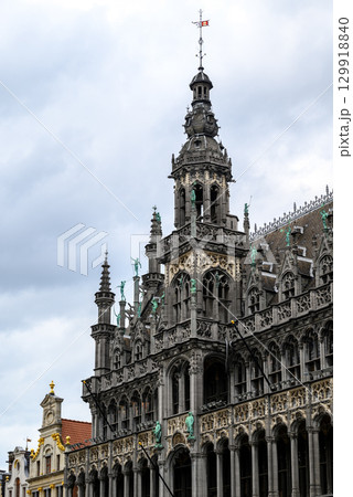 Lavishly decorated Brussels City Museum on the Grand-Place Grote Markt central square of Brussels, Belgium 129918840