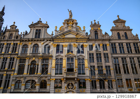Guildhalls on the Grand-Place Grote Markt central square of Brussels, Belgium 129918867