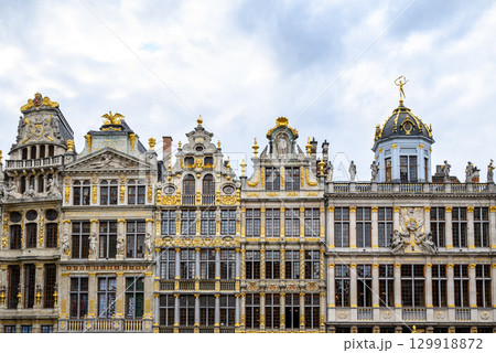 Guildhalls on the Grand-Place Grote Markt central square of Brussels, Belgium 129918872