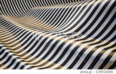 Wave structures of graceful curves and striped lines in motion 129918890