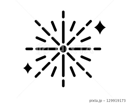 花火のアイコン　モノトーン 129919173