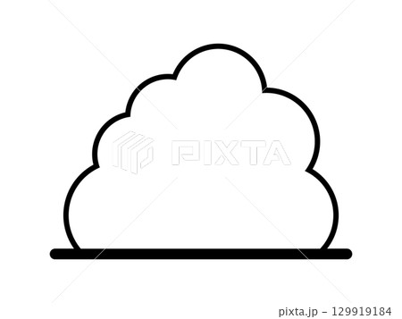雲のアイコン　モノトーン 129919184
