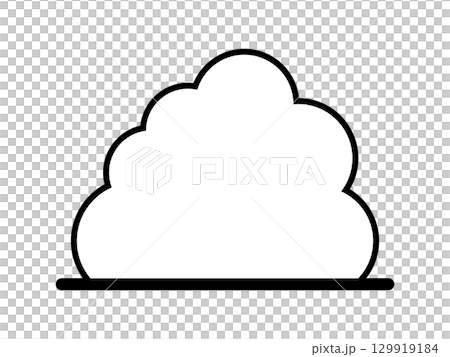 雲のアイコン　モノトーン 129919184