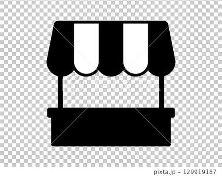 Monotone food stall icon 129919187