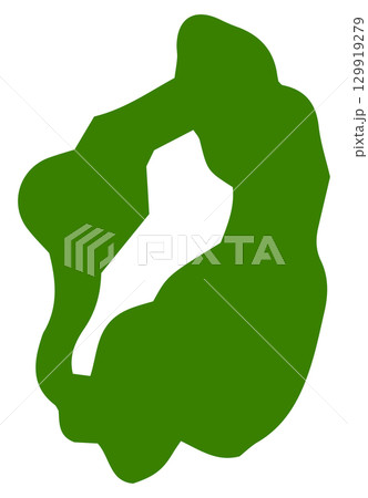 手描きのゆるい滋賀県の地図イラスト 129919279