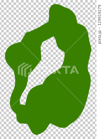 手描きのゆるい滋賀県の地図イラスト 129919279