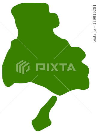 手描きのゆるい兵庫県の地図イラスト 129919281