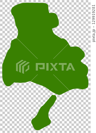 手描きのゆるい兵庫県の地図イラスト 129919281