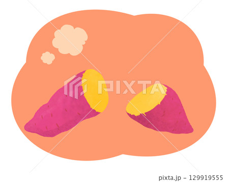 シンプルな焼き芋 129919555