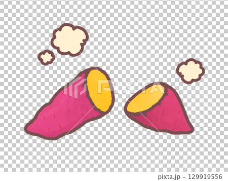 Illustration material of sweet potato 129919556