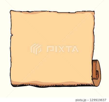 Old paper scroll. Vector drawing icon 129919637