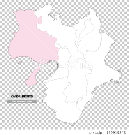 日本關西地區兵庫縣地圖(含縣界 01) 日本關西地區兵庫縣地圖(含縣界 01) 129919848