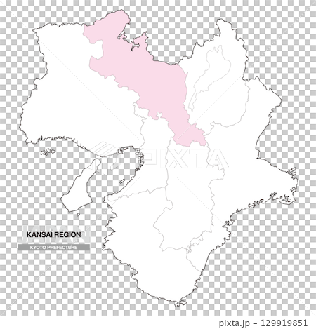 日本關西地區京都府地圖(含縣界 01) 日本關西地區京都府地圖(含縣界 01) 129919851